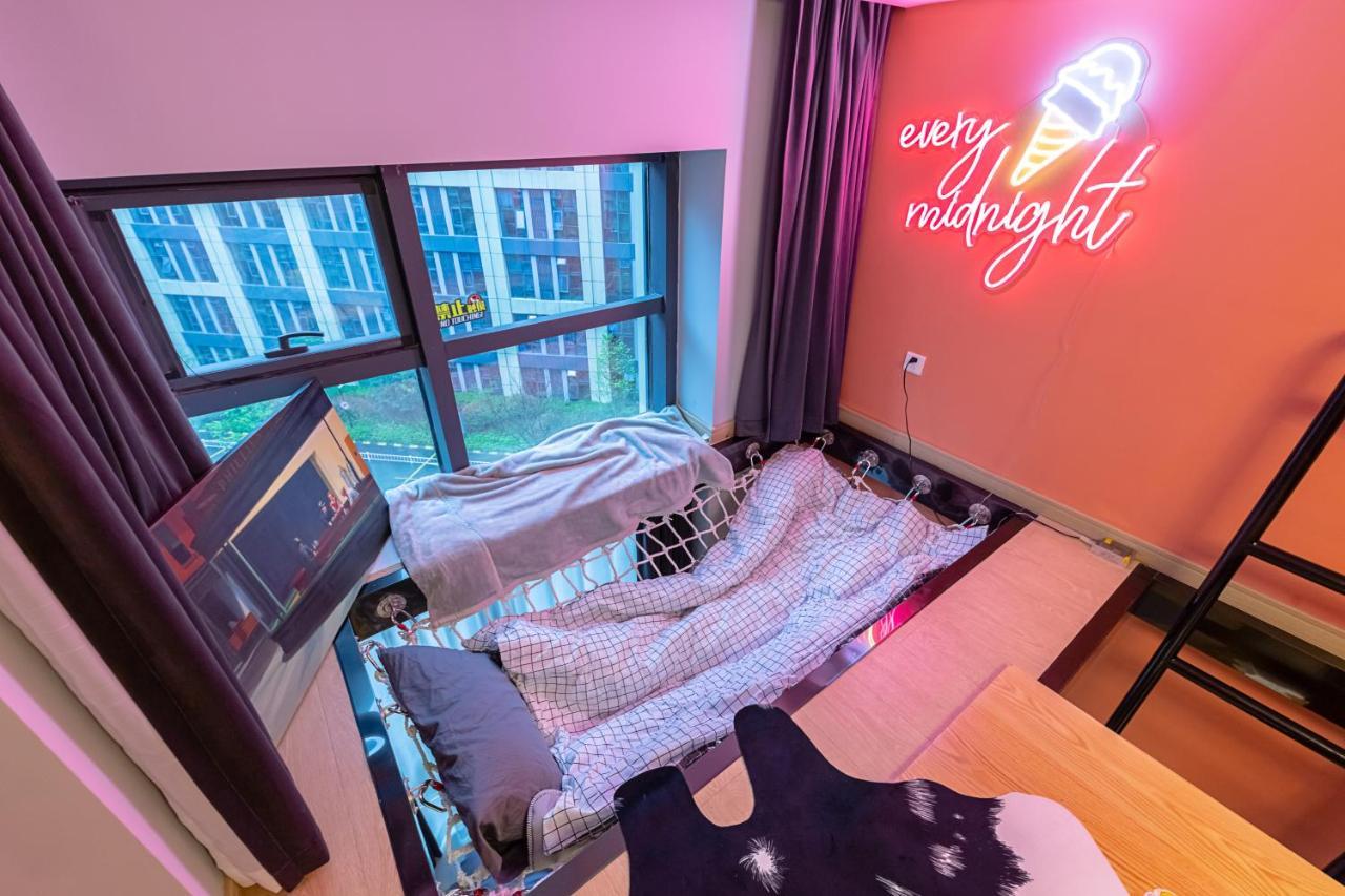 Loft Apartment With Slide Hammock With Movie Viewing Hangzhou Exterior photo