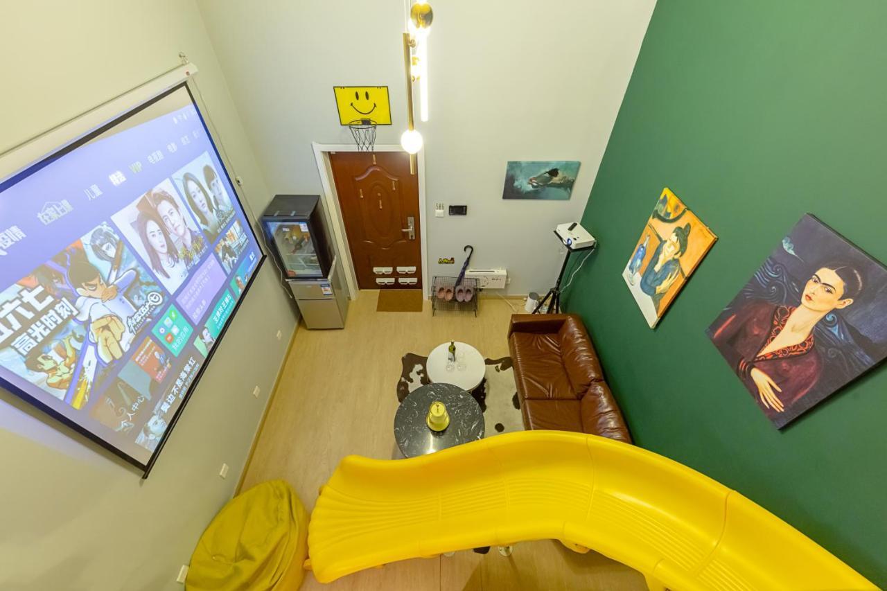 Loft Apartment With Slide Hammock With Movie Viewing Hangzhou Exterior photo